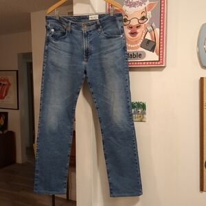 AG Everett Slim Straight Mens  Blue Jeans 34x32 (34x31)